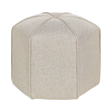 Pouffe WISHEK Faux Linen Beige