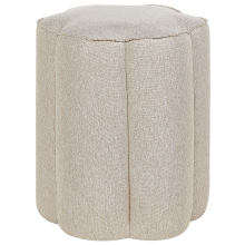 Pouffe TAPPEN Faux Linen Beige