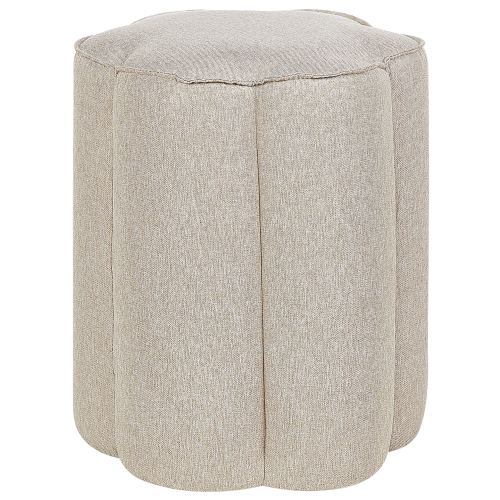 Beliani Pouffe TAPPEN Faux Linen Beige