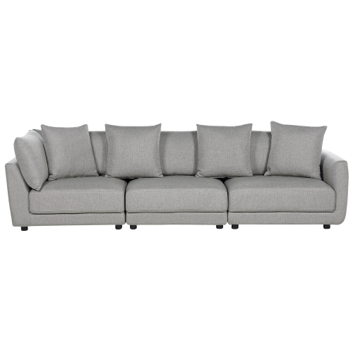 Beliani Sofa 3 Seater SIGTUNA Fabric Light Grey