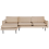 Beliani Corner Sofa 4 Seater VINTERBRO Velvet Beige Right Hand 1