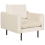 Beliani Armchair VINTERBRO Velvet Light Beige 1