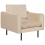 Beliani Armchair VINTERBRO Velvet Beige 1