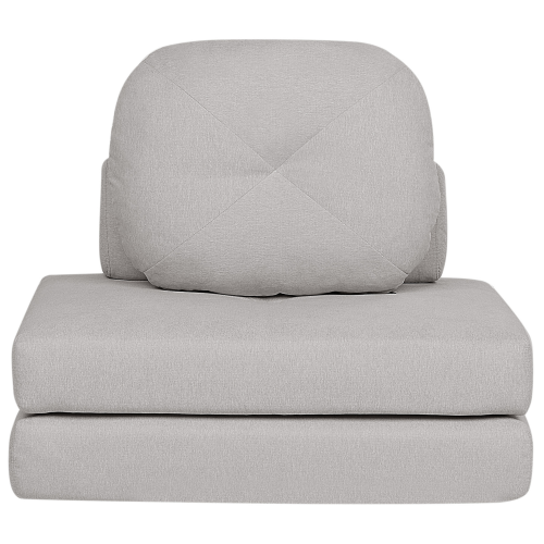 Beliani Single Sofa Bed OLDEN Fabric Light Grey