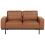Beliani Sofa 2 Seater SOVIK Faux Leather Brown 1