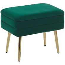 Upholstered Storage Bench ODESSA Velvet Dark Green