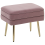 Beliani Upholstered Storage Bench ODESSA Velvet Pink 1