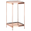 Beliani Side Table ALSEA Tempered Glass Copper 1