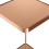 Beliani Side Table ALSEA Tempered Glass Copper 7