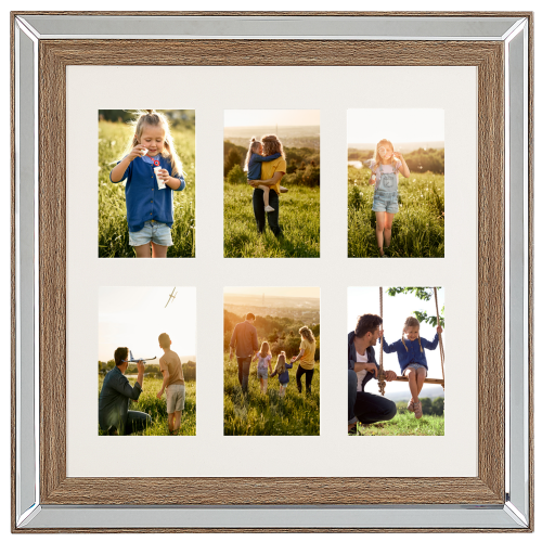 Beliani Frame for 6 Photos SINTA Silver