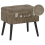 Beliani Storage Stool MALLARD Corduroy Light Brown 1