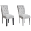 Beliani Set of 2 Dining Chairs VELVA Fabric Grey 1
