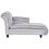 Beliani Left-Hand Chaise Longue LORMONT Velvet Light Grey 1
