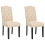 Beliani Set of 2 Dining Chairs SHIRLEY Fabric Beige 1