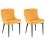Beliani Set of 2 Dining Chairs SOLANO Velvet Yellow 1