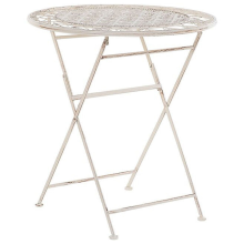 Bistro Table TRIESTE 70 cm 70 cm Metal Light Beige