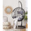 Beliani Hanging Chair with Stand ASPIO PE Rattan Black 2