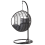 Beliani Hanging Chair with Stand ASPIO PE Rattan Black 5