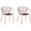 Beliani Set of 2 Dining Chairs RIGBY Metal Copper 1