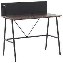 Home Office Desk HASTINGS 100 cm 52 cm Brown/ Black