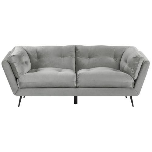 Beliani Sofa 3 Seater LENVIK Velvet Grey