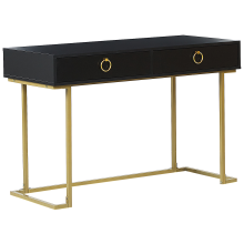 Console Table WESTPORT 115 cm 50 cm with Drawers Black/ Gold