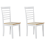 Beliani Set of 2 Dining Chairs BATTERSBY Wood White 1
