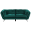 Beliani Sofa 3 Seater LENVIK Velvet Emerald Green 1
