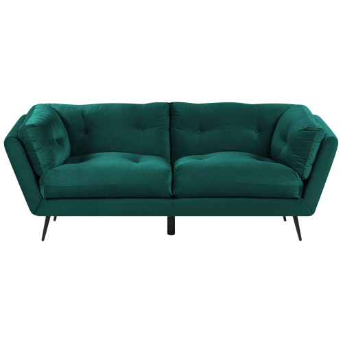 Beliani Sofa 3 Seater LENVIK Velvet Emerald Green