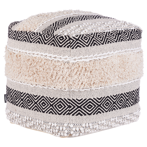 Beliani Pouffe KANAM Cotton Light Beige