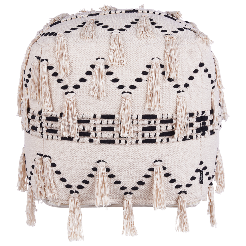 Beliani Pouffe THONDI Cotton Beige