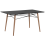 Beliani Dining Table BIONDI Black Beech 140 cm 80 cm 1