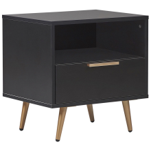 1 Drawer Bedside Table INDIO Black