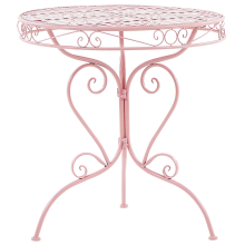 Bistro Table ALBINIA 70 cm 70 cm Metal Pink