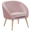 Beliani Armchair TROMSO Velvet Pink 1
