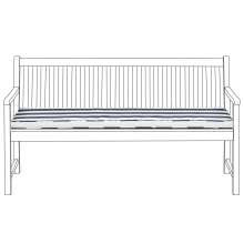 Bench Seat Pad Cushion VIVARA 152 x 54 cm Navy Blue