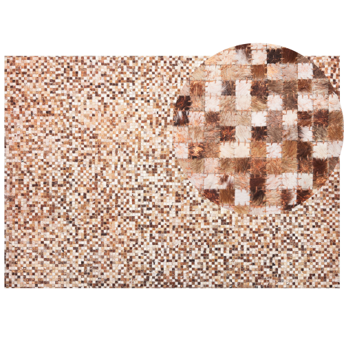 Beliani Rug TORUL Brown 160 x 230 cm Leather