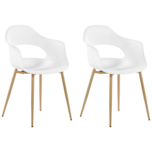 Set of 2 Dining Chairs UTICA White