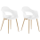 Beliani Set of 2 Dining Chairs UTICA White 1