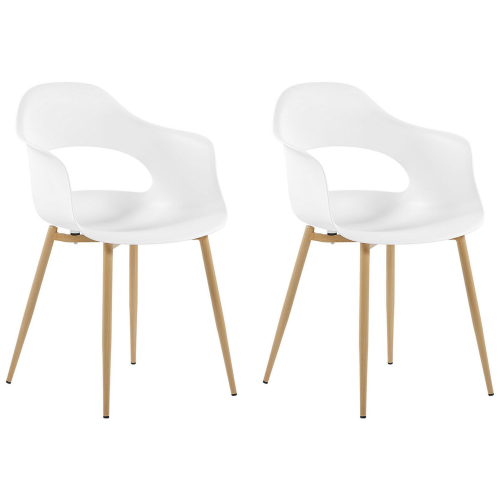 Beliani Set of 2 Dining Chairs UTICA White