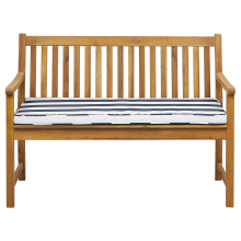 Garden Bench with Cushion VIVARA 120 cm Certified Acacia Wood Navy Blue