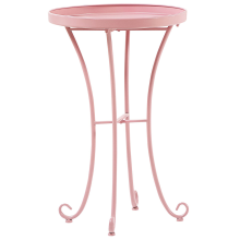 Garden Side Table CAVINIA 40 cm 40 cm Metal Pink