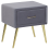 Beliani 1 Drawer Bedside Table FLAYAT Velvet Grey 1
