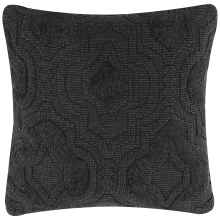Throw Cushion PAIKA 45 x 45 cm Cotton Dark Grey Solid