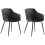 Beliani Set of 2 Dining Chairs FONDA Black 1