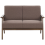 Beliani Sofa 2 Seater ASNES Fabric Brown 1