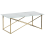Beliani Coffee Table EMPORIA Tempered Glass Marble/Gold 1