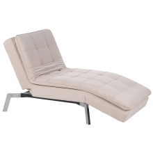 Chaise Longue LOIRET Velvet Beige