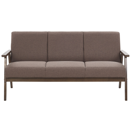Beliani Sofa 3 Seater ASNES Fabric Brown