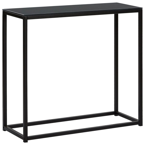 Beliani Console Table DELANO Tempered Glass Black